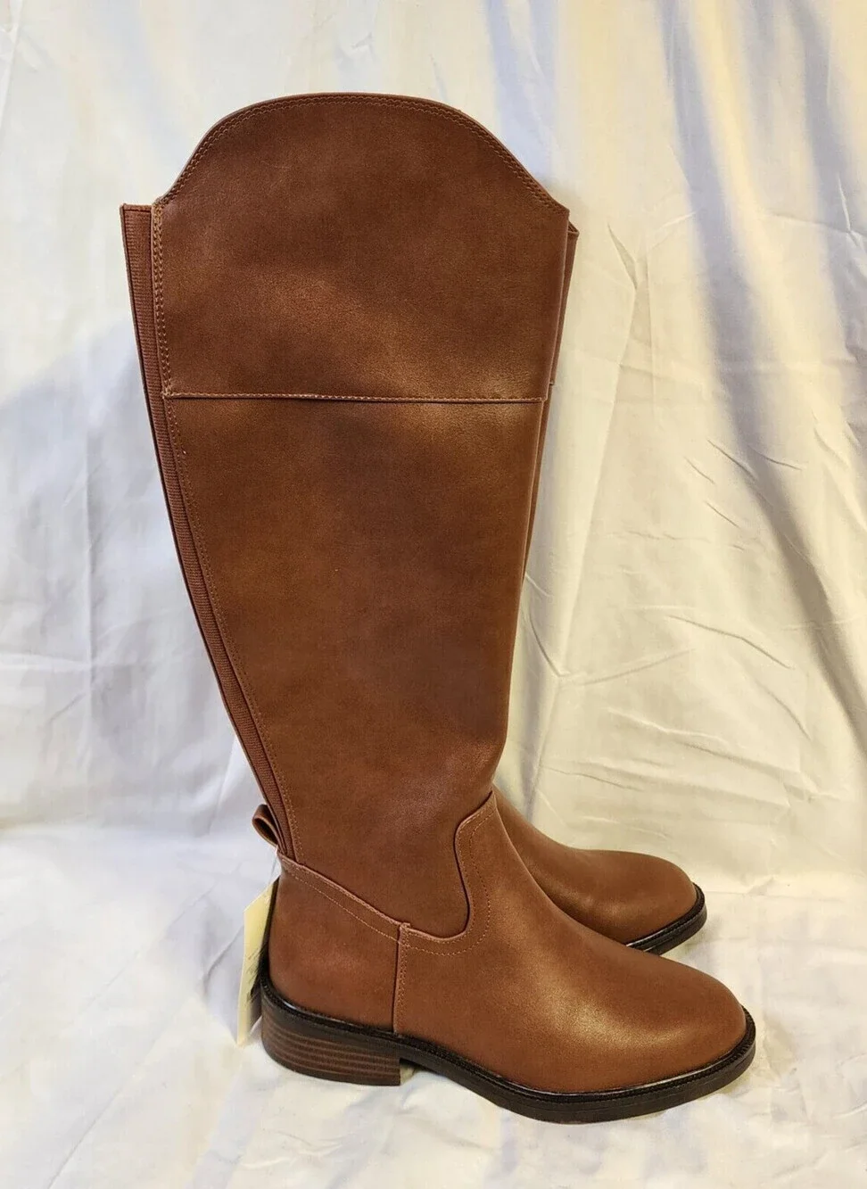 New A New Day Women's Brown Sienna Tall Riding Boots Round-Toe Size 6